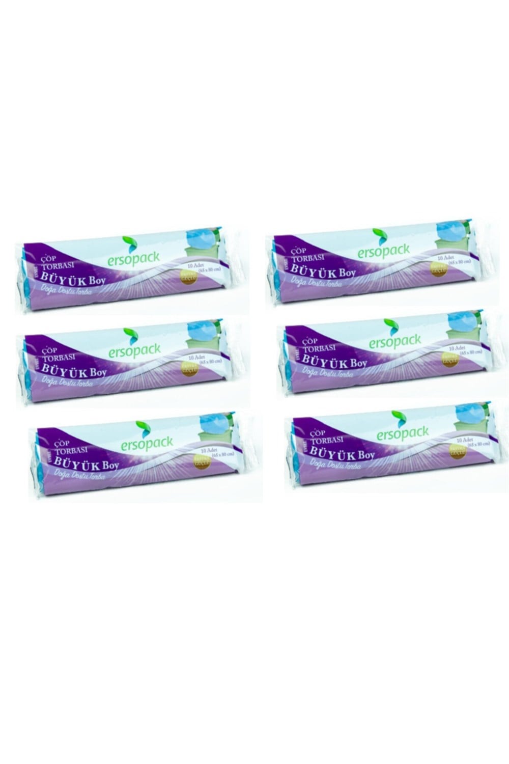 Ersopack Büyük Boy 65x80 cm Çöp Torbası 4 Rulo